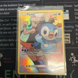 The Pokemon Company Piplup 239/236 Secret Rare Full Art Holo Cosmic Eclipse EN - Image 3