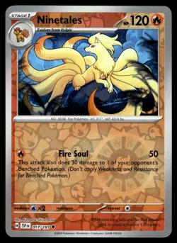 Ninetales 017/191 Uncommon Surging Sparks Pokemon Reverse Holo Near Mint - Image 1