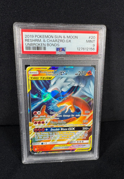 Pokemon 2019 Reshiram & Charizard GX 20/214 Unbroken Bonds Ultra Rare PSA 9 MINT - Image 3