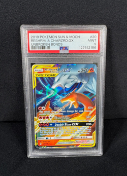 Pokemon 2019 Reshiram & Charizard GX 20/214 Unbroken Bonds Ultra Rare PSA 9 MINT - Image 4