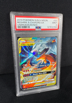 Pokemon 2019 Reshiram & Charizard GX 20/214 Unbroken Bonds Ultra Rare PSA 9 MINT - Image 5