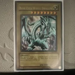 Konami Yu-Gi-Oh! Blue-Eyes White Dragon LOB-EN001 Ultra Rare Holo Unlimited - Image 1
