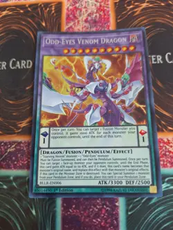 Yu-Gi-Oh! Odd-Eyes Venom Dragon BLLR-EN006 Secret Rare 1st Edition Near Mint - Image 1