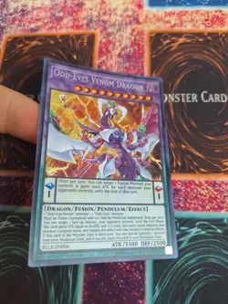 Yu-Gi-Oh! Odd-Eyes Venom Dragon BLLR-EN006 Secret Rare 1st Edition Near Mint - Image 2