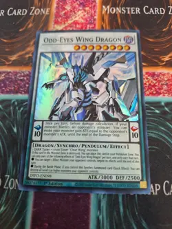Yugioh Odd-Eyes Wing Dragon DIFO-EN098 Super Rare 1st Edition Near Mint - Image 1