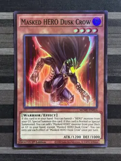 Yugioh | Masked HERO Dusk Crow | MZMU | Super Rare | 1st Edition | NM - Image 1