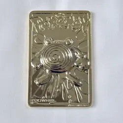 Vintage Pokemon 1999 POLIWHIRL Burger King Promo 23k Gold Plated Trading Card - Image 2