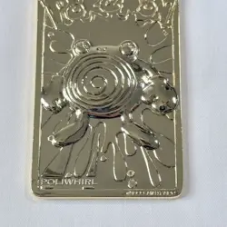 Vintage Pokemon 1999 POLIWHIRL Burger King Promo 23k Gold Plated Trading Card - Image 4