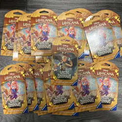 Disney Lorcana TCG Wilds Unknown Sleeved Booster Pack Lot of 30 Sealed - Image 1