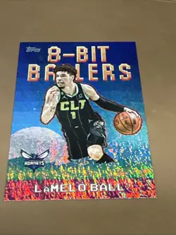 LaMelo Ball 2025-26 Topps - 8-Bit Ballers #8B-17 Holofoil Parallel Foil Shimmer - Image 2