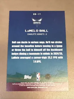 LaMelo Ball 2025-26 Topps - 8-Bit Ballers #8B-17 Holofoil Parallel Foil Shimmer - Image 5