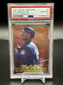 Ken Griffey Jr 1997 Skybox Metal Universe Blast Furnace PSA 10 - Image 1