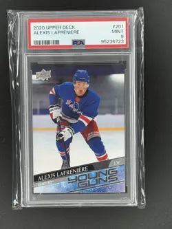 2020-21 Upper Deck Young Guns Alexis Lafreniere #201 Rookie PSA 9 - Image 1