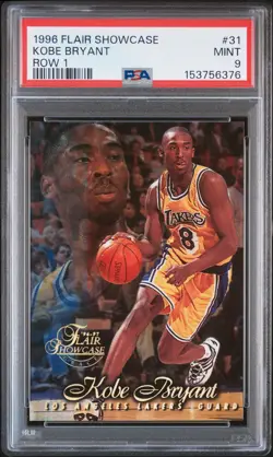 1996 FLAIR SHOWCASE ROW 1 #31 KOBE BRYANT ROOKIE RC PSA 9 - Image 1