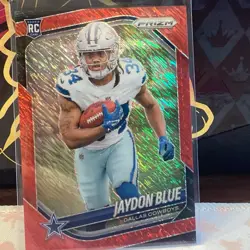 Panini 2024 Jaydon Blue Rookie #325 Red Shimmer Prizm /49 Cowboys #01 first🔥 - Image 1