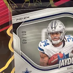 Panini 2024 Jaydon Blue Rookie #325 Red Shimmer Prizm /49 Cowboys #01 first🔥 - Image 3