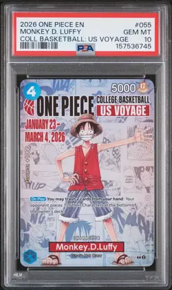 2026 ONE PIECE PROMOS #055 MONKEY D. LUFFY PSA 10 - Image 1