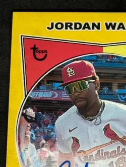 2023 Topps Brooklyn Collection Jordan Walker RC On Card Gold Auto /50 Cardinals - Image 2