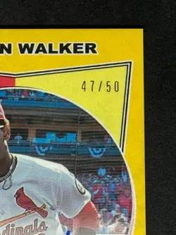 2023 Topps Brooklyn Collection Jordan Walker RC On Card Gold Auto /50 Cardinals - Image 3