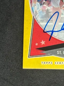 2023 Topps Brooklyn Collection Jordan Walker RC On Card Gold Auto /50 Cardinals - Image 4