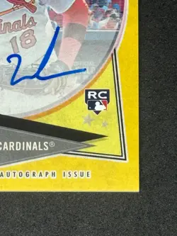 2023 Topps Brooklyn Collection Jordan Walker RC On Card Gold Auto /50 Cardinals - Image 5