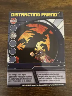 Bakugan Card - Distracting Friend - Blue Ability Card - BA670 - 40/48q - 2009 - Image 1