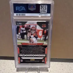2020 Panini Chronicles Prizm Black Joe Burrow #PB-1 Silver Rookie PSA 9 Bengals - Image 2