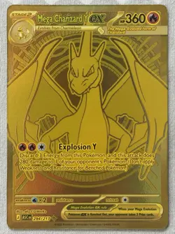 Mega Charizard Y EX 294/217 Ascended Heroes: Hyper Rare Gold 💎 NM - Image 2