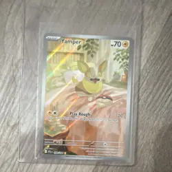 Pokemon Yamper 099/094 Me02: Phantasmal Flames Illustration Rare Holo 70 HP TCG - Image 1