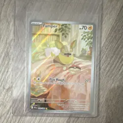 Pokemon Yamper 099/094 Me02: Phantasmal Flames Illustration Rare Holo 70 HP TCG - Image 2