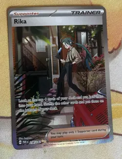 Pokemon TCG Rika 258 Paradox Rift Trainer Special Illustration Card 258/182 - Image 1