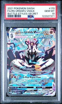 Urshifu VMAX PSA 10 Battle Styles 170/163 Alt Art 2021 English Pokemon Card - Image 1