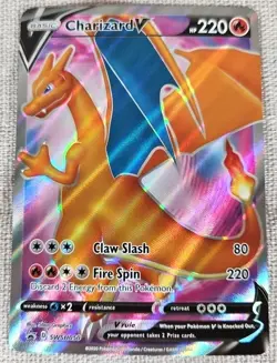 Pokemon TCG Charizard V Card SWSH050 Sword & Shield Black Star Promo Near Mint - Image 1