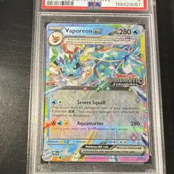 Pokemon TCG Vaporeon ex 023/131 Prismatic Evolutions Holo PSA 9 - Image 3