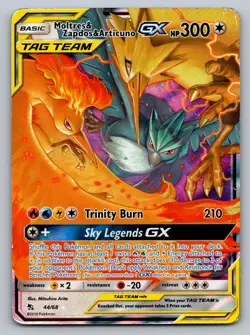 Moltres & Zapdos & Articuno GX 44/68 Holo GX Rare Hidden Fates Pokemon HP - Image 1