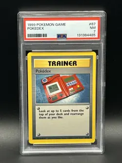1999 Pokemon Game #87 Pokedex Trainer PSA 7 - Image 1