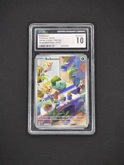 CGC 10 Gem Mint Bulbasaur 143/142 Illustration Rare Holo Stellar Crown Pokemon - Image 1