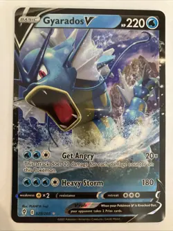 Pokemon TCG Gyarados V 028/203 Swsh07: Evolving Skies Holo Ultra Rare - Image 1