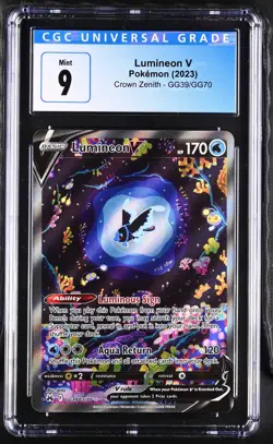 Lumineon V GG39/GG70 Galarian Gallery Holo Crown Zenith Pokemon CGC 9 Mint - Image 1