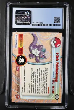 Nidoking 34 Topps 1999 Series 1 Pokemon Graded CGC 9.5 (AUTOMATIC Gem Mint 10) - Image 2