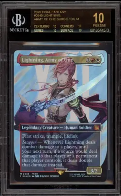 Magic MTG Lightning Army/One Final Fantasy Surge Foil #0545 BGS 10 BLACK LABEL - Image 1