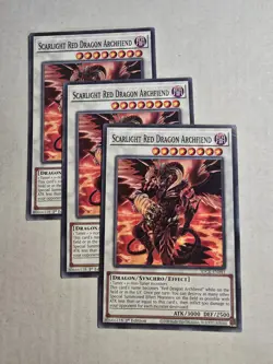 3x Scarlight Red Dragon Archfiend 1st Edition Common SDCK-EN041 Yu-Gi-Oh! - Image 1