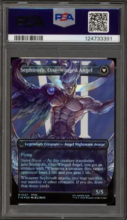 Magic MTG Sephiroth Final Fantasy CHAR Borderless Surge Foil #0527 PSA 10 - Image 2