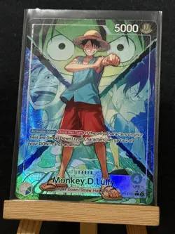 SHIPS TODAY One Piece Monkey D Luffy OP16-022 Leader Alt Art The Time of Battle - Image 1