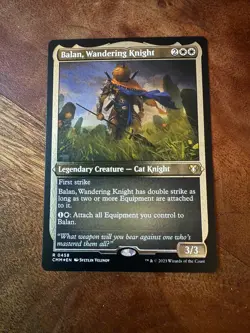 MTG Balan,Wandering Knight Etched Foil #458 Commander Masters Rare NM/Unplayed - Image 1