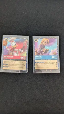 Rapunzel & Donald Epcot Promo Lorcana Holo Card Set - Image 1