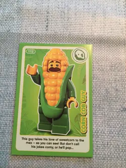 SAINSBURYS LEGO INCREDIBLE INVENTIONS 2018 CARD No. 112 - Corn Cob Guy - Image 1