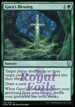 Gaea's Blessing 1x FOIL DOM MTG Dominaria Uncommon MINT green - Image 1