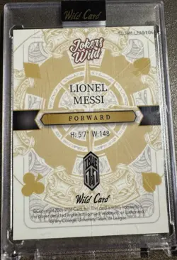 2025 Wild Card Jokers Wild Lionel Messi True 1/1 Joker Pink Soccer - Image 2