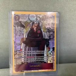 Bandai One Piece Card Game Sakazuki OP02-096 SR Alt Art Foil 8000 Power - Image 1